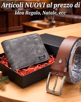 Set Cintura Uomo + Portafoglio NUOVI *idea Natale*