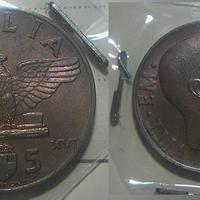 Moneta 5 Centesimi 1938 Fdc