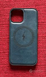 Cover IPhone 14 in similpelle blu
