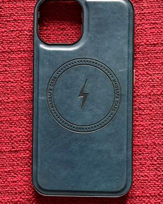 Cover IPhone 14 in similpelle blu