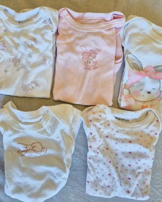 5 body neonata manica corta Prenatal 3-6 mesi 62cm