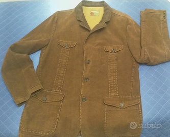 Giacca cotone fustagno T 50 marrone tabacco