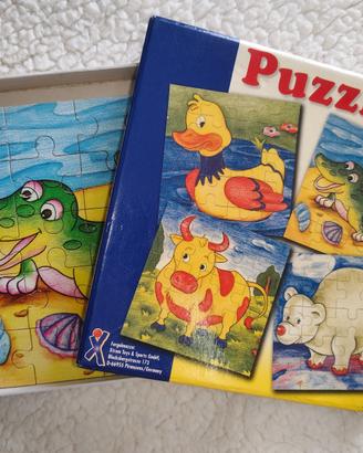set gioco scatola puzzle legno