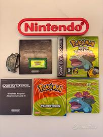 Pokémon Versione Verde Foglia GBA CIB + Adattatore