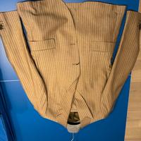 2 abiti elegante Uomo gessato marrone / blu chiaro