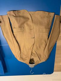 2 abiti elegante Uomo gessato marrone / blu chiaro