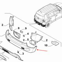 Paraurti posteriore originale jeep renegade