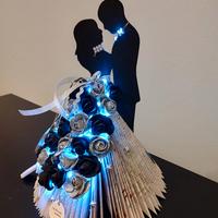 Lampada handmade con libri riciclati