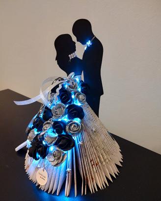 Lampada handmade con libri riciclati