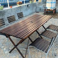 tavolo da giardino con 6 sedie