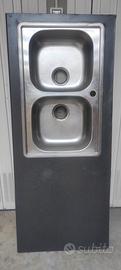 Lavandino due vasche per cucina 
