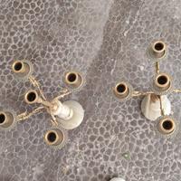 Candelabri con Base di Marmo e Ottone – Set di 2