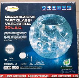 Vaso sfera decorativo con led
