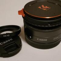 Canon EF-M 22mm f2 + Filtro K&F ND/CPL + accessori