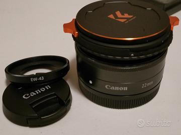 Canon EF-M 22mm f2 + Filtro K&F ND/CPL + accessori