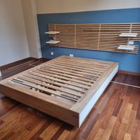 Letto matrimoniale contenitore con testata IKEA