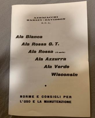 USO E MANUTENZIONE AERMACCHI HARLEY DAVIDSON