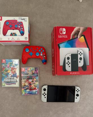 SWITCH OLED + GIOCHI + ACCESSORIO
