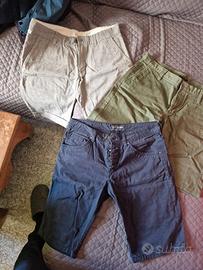 set 3 bermuda - shorts usati in buone condizioni
