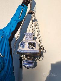 Lampada da soffitto in ceramica anni 50