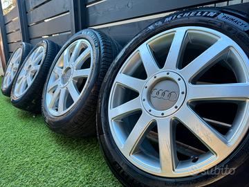 4 cerchi 17 AUDI ORIGINALI  con gomme michelin