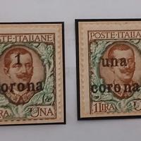 1919- 1 corona su 1 lira - Trento e Dalmazia
