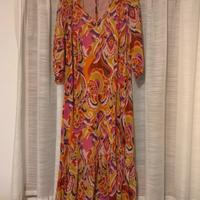 Abito lungo donna curvy multicolore