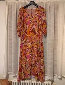 Abito lungo donna curvy multicolore