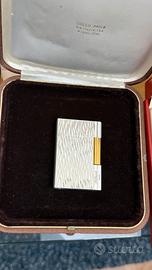 Accendino Dupont bicolore argento/oro
