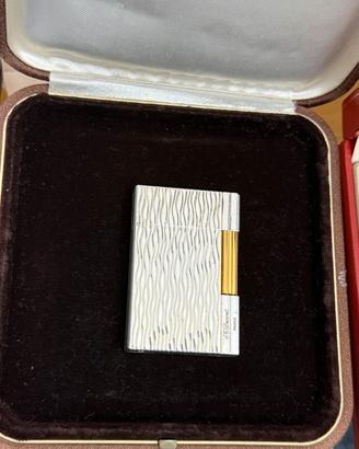 Accendino Dupont bicolore argento/oro