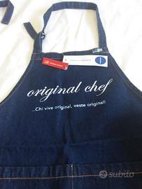 grembiule da cucina chef in Jeans blu scuro