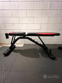 Panca Domyos BI460 + bilancieri + manubri + 56kg