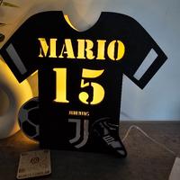 Lampada in legno Maglia calcio