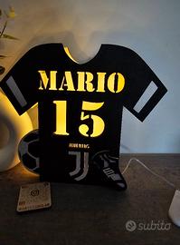 Lampada in legno Maglia calcio