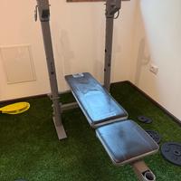 Panca Piana con Supporti Regolabili Bodybuilding