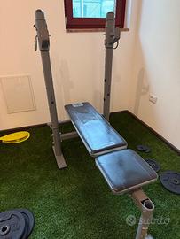 Panca Piana con Supporti Regolabili Bodybuilding