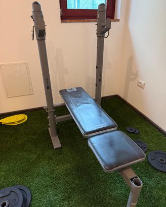 Panca Piana con Supporti Regolabili Bodybuilding