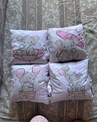 set di 4 cuscini con federe sartoriali 100%