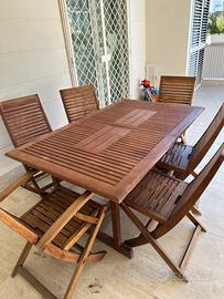 Tavolo e sedie teak