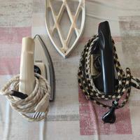 coppia di ferri da stiro vintage collezionismo