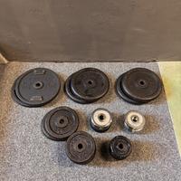 Lotto completo dischi palestra 102 kg