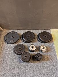 Lotto completo dischi palestra 102 kg