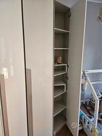 cabina armadio color olmo laccata bianca 