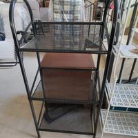 Scaffale in ferro nero con 4 ripiani – altezza 105