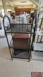 Scaffale in ferro nero con 4 ripiani – altezza 105