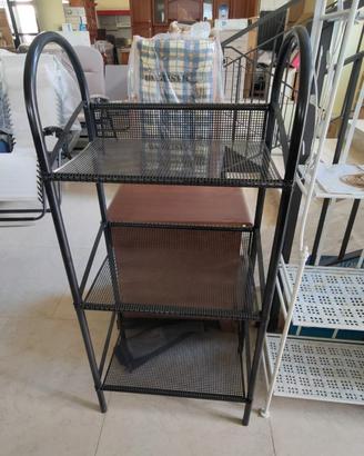 Scaffale in ferro nero con 4 ripiani – altezza 105