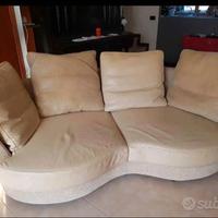 Divano  in pelle fatto a mano