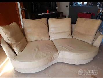 Divano  in pelle fatto a mano