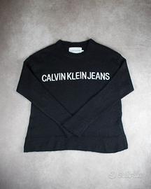 Calvin Klein sweater-Black- White logo-size S