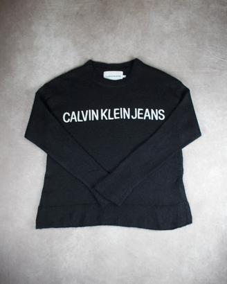 Calvin Klein sweater-Black- White logo-size S